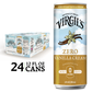Virgil's Zero Sugar Vanilla Cream Soda pack with 24 slim cans, with a single slim can displayed next to it.